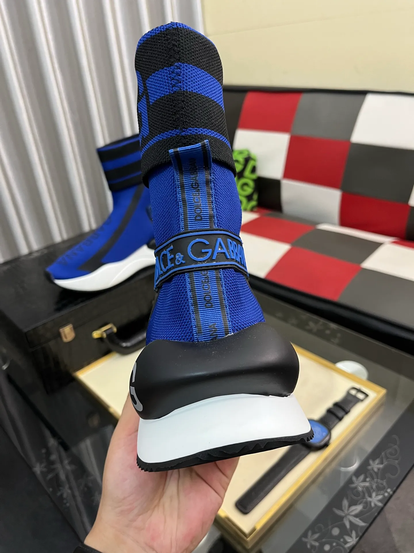 Men's men's shoes💰440⌚️⌚️【DG～】men's casual shoes 2022z cabinet simultaneous sale 🔶🔷🔜The upper is made of cowhide spliced fabric ➕Mesh lining, which is comfortable and breathable. The sole is: the original comfortable and wear-resistant outsole, ⚠️The real thing📱Photographed🎬The real thing is better📢📢📢Size: 35-46